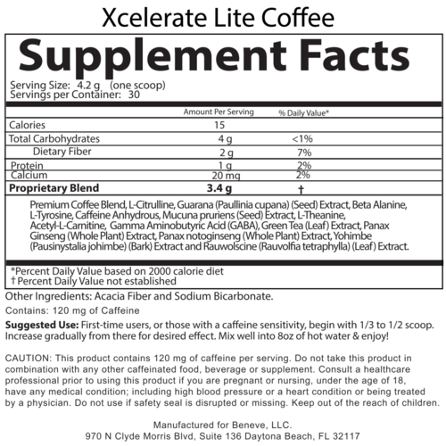 xcelerate-lite-coffee-ingredients-500 xcelerate lite coffee ingredients